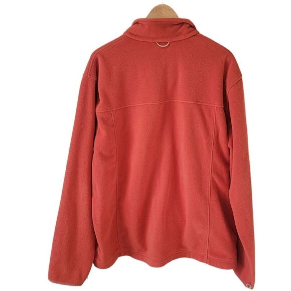 LL Bean Jacket Mens XL Tall Orange Better Sweater Fleece LT - Picture 2 of 5